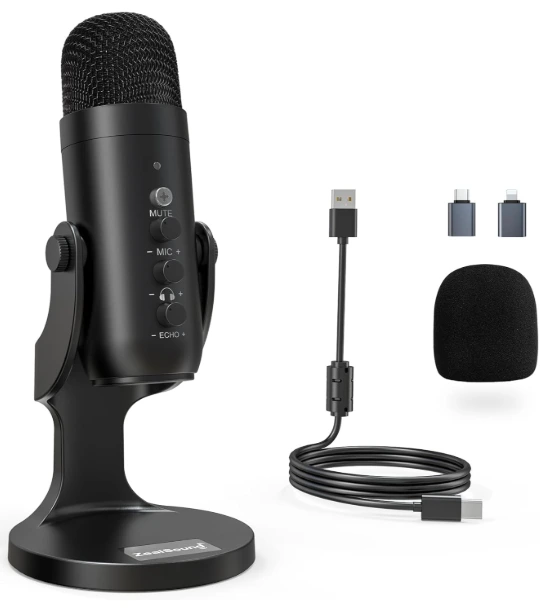 zealsound USB Microphone, PC Phone Podcast Mic
